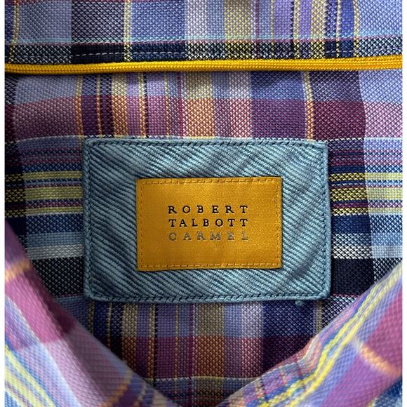 Robert Talbott Carmel Men’s Size 2XL 100% Cotton Plaid Button Up‎ Shirt - Picture 6 of 8